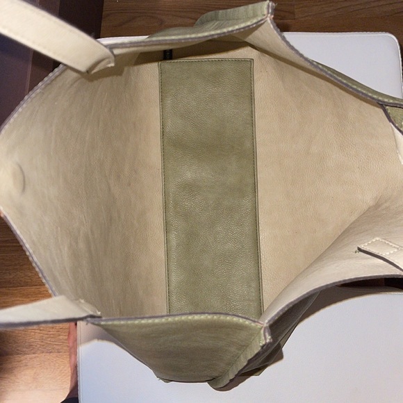 Sage Green Vegan Leather Bag Large - Picture 7 of 10